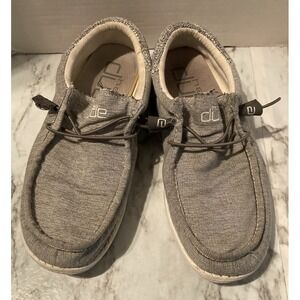 Hey Dude Mens Wally Funk "MAGNETITE" Shoes Size 10 Grey‎ Slip On Comfort Light